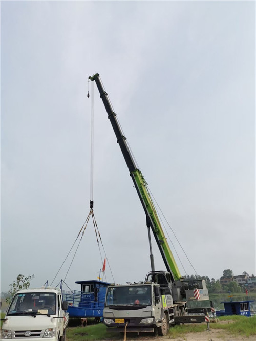 通许县桥梁建设吊装案例